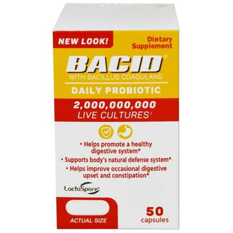 Bacid Daily Probiotic Dietary Supplement For Digestive Health, - Walmart.com - Walmart.com