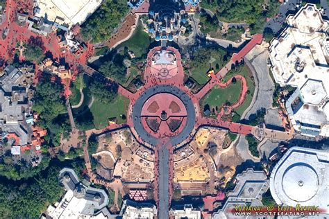 PHOTO - Aerial view of the Magic Kingdom hub redevelopment project