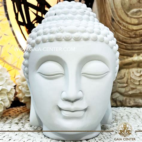 Essential Oil Burner - Buddha Head White | GAIA CENTER Crystals Incense Shop in Cyprus