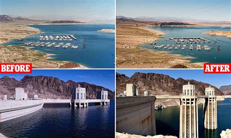 Before and after photos show how drought has caused water levels to ...