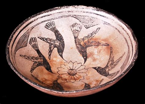 Mimbres Hummingbird Bowl - Starling Black Studio | Ancient art, Bird art, Prehistoric cave paintings