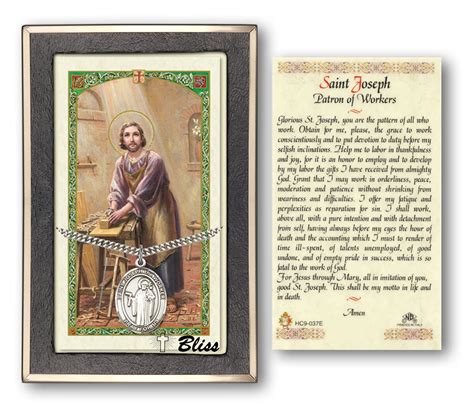 St Joseph the Worker Holy Card Prayer For Employment