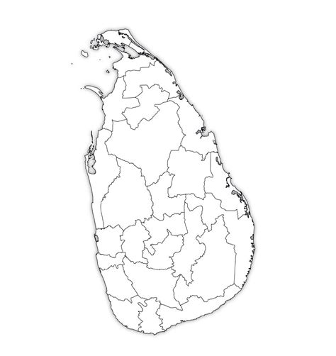 Sri Lanka Outline Map, Sri Lanka Blank Map