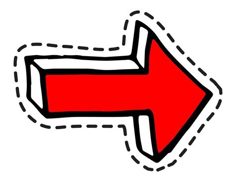 Red arrow right, direction sticker or icon vector 17743752 Vector Art ...