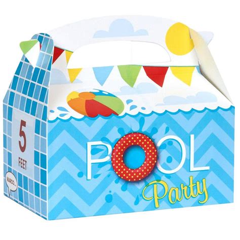 Splashin' Pool Party Empty Favor Boxes