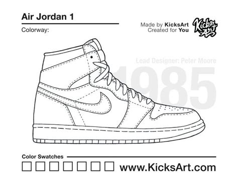 Air Jordan 1 Coloring Pages | Sneaker Coloring Pages