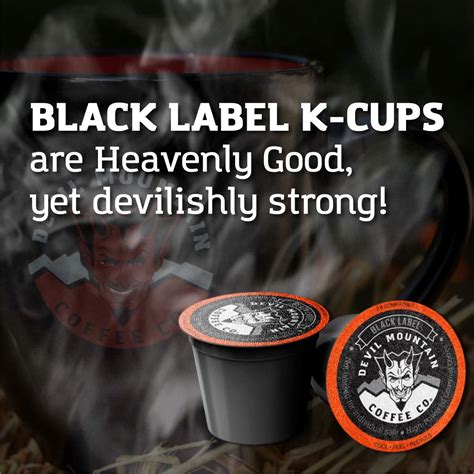 Buy Devil Mountain Coffee Black Label K Cup Coffee Pods, Dark Roast, Single-Serve Strong High ...