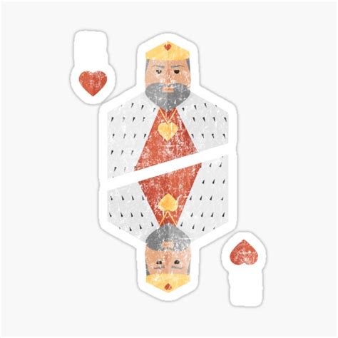 "King of Hearts Playing Card" Sticker for Sale by vladocar | Redbubble