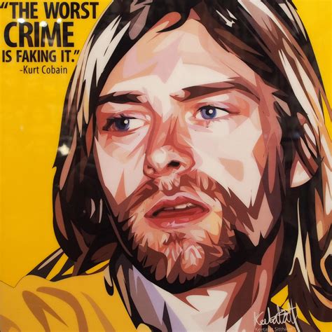 Kurt Cobain Poster Plaque "The worst crime is..." - Infamous Inspiration