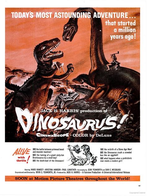 Dinosaurus! (1960) | Vintage magazine ads, Vintage magazine, Stone age man