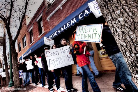 Picketing of Jerusalem Cafe - Eric Bowers Photoblog