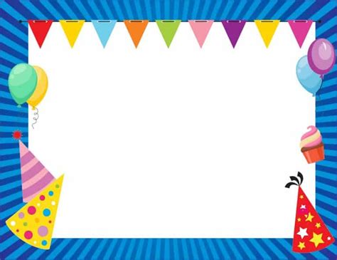 Free Birthday border & backgrounds | Customizable