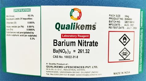 Barium Nitrate LR at Rs 220/kg in Vadodara | ID: 26738533748