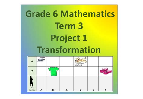 Grade 6 Mathematics Term 3 Project 1 Transformation. + Memo. “Word” Format. Total 50 marks • Teacha!