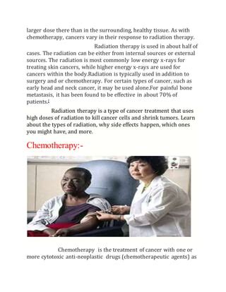 Types of cancer treatment | PDF