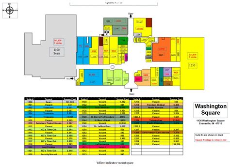 Washington Square Mall Map – Map Of The World