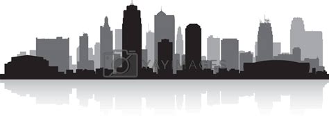 Kansas city skyline silhouette by yurkaimmortal Vectors & Illustrations ...