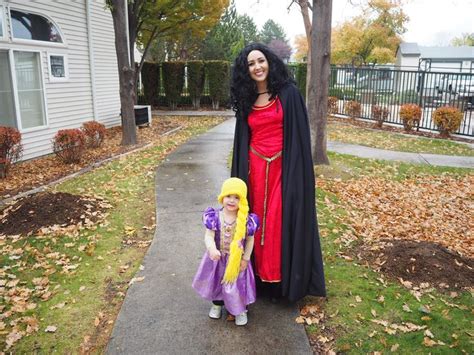 Rapunzel and Mother Gothel Halloween costume. Family costume, mother ...