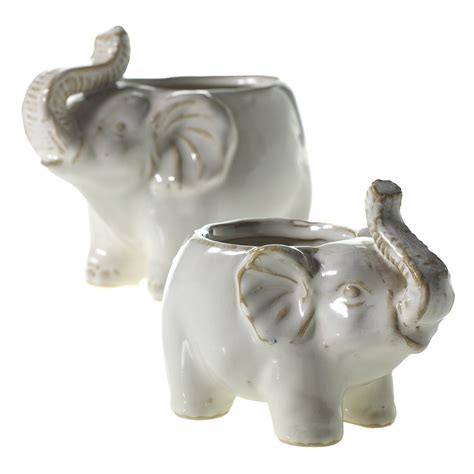 Elephant Ceramic Bowl Ceramic Planter 5 X 3 X - Etsy