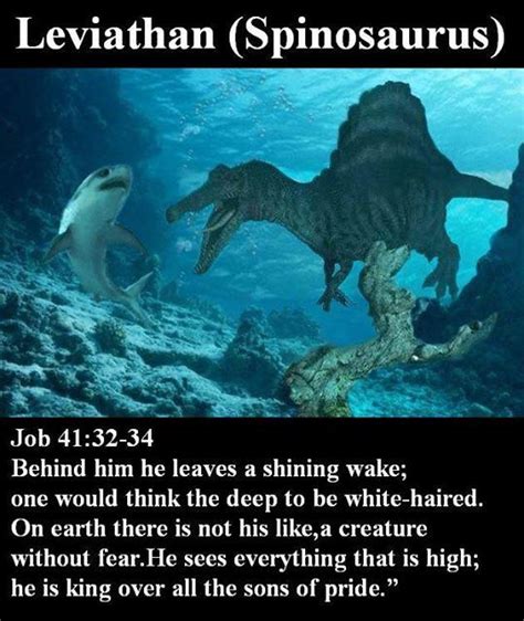 Leviathan of the Bible also known as Spinosaurus. | Bible evidence ...