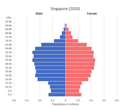 Population pyramid of Singapore | Pyramids, Singapore, Geography