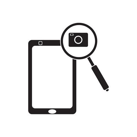 Flat icon in black and white mobile phone camera vector ai eps | UIDownload