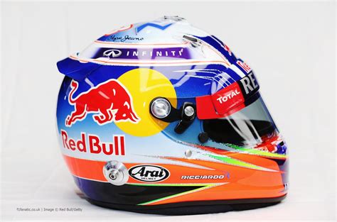 Helmet designs of Daniel Ricciardo (Red Bull) from 2014 : r/f1helmet