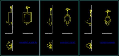 Urinals DWG Block for AutoCAD • Designs CAD