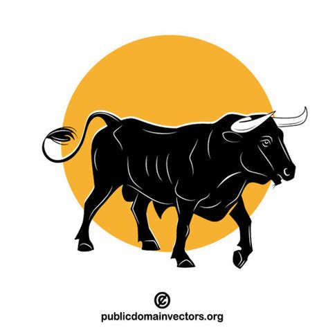 Bull vector clip art | Public domain vectors