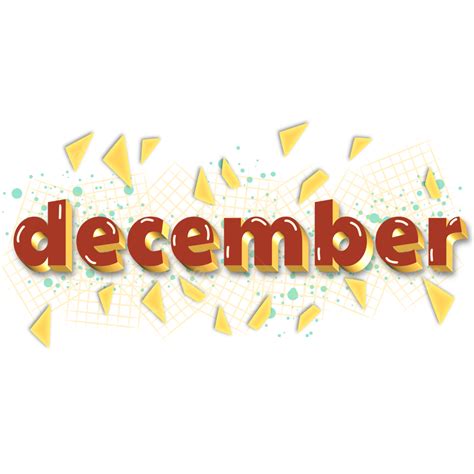 Red December Text, Month December, December Text Decoration, December ...