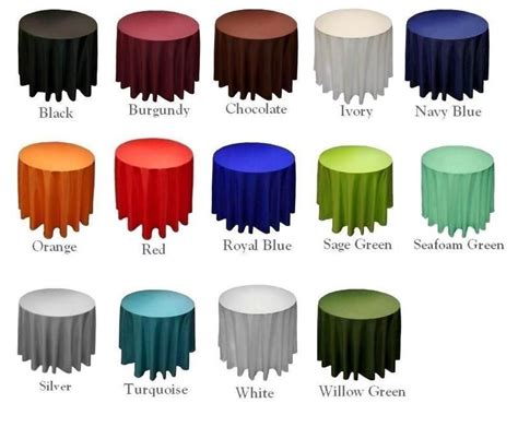 90" Round Polyester Tablecloth-12 colors available Different Feelings ...