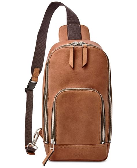 Fossil Miller Slingpack | Leather sling bag, Laptop bag men, Leather