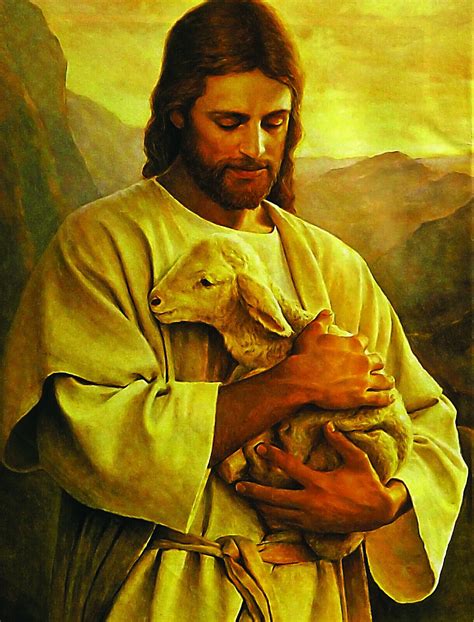 JESUS CHRIST GOOD SHEPHERD BABY LAMB OF GOD LOST SHEEP FATHER SON 8.5X11 PHOTO | eBay