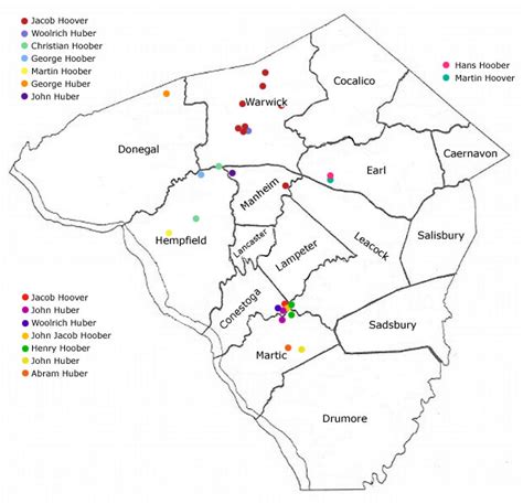 Huber/Hoover Map of Lancaster County, PA – A Pennsylvania Dutch Genealogy