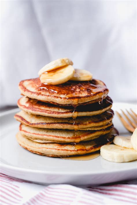 Single-Stack Banana Oatmeal Pancakes Recipe | Kiersten Hickman