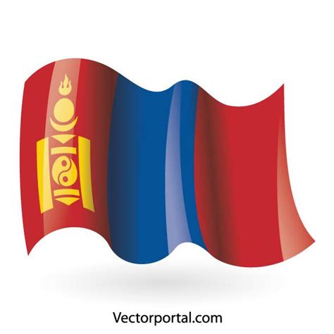 Mongoliet flagga Royalty Free Stock SVG Vector and Clip Art