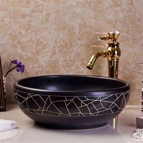 Jingdezhen Bathroom ceramic sink wash basin Porcelain Counter Top Wash ...