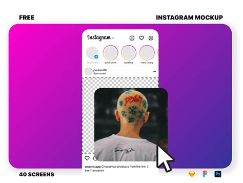 Free Instagram Mockup by UI kitty on Dribbble