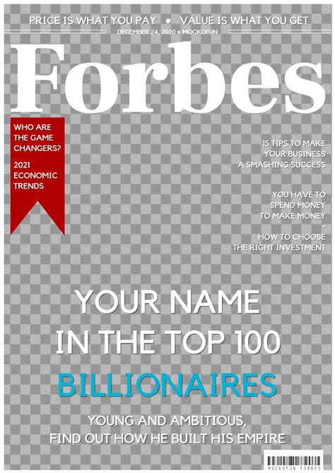 Forbes Magazine Cover Template - MockoFUN