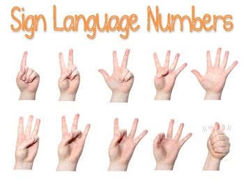 Sign Language Numbers Printable