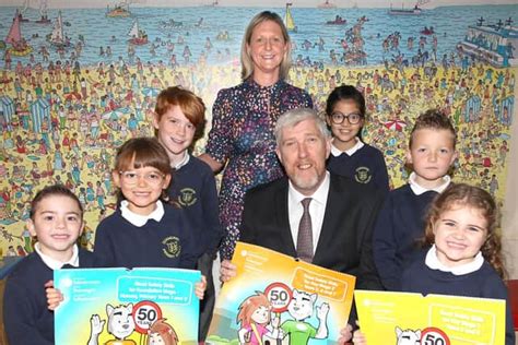 Infrastructure Minister joins Dunmurry pupils to celebrate 50th anniversary of Road Safety ...