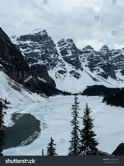 Moraine Lake Winter Stock Photo (Edit Now) 766906456