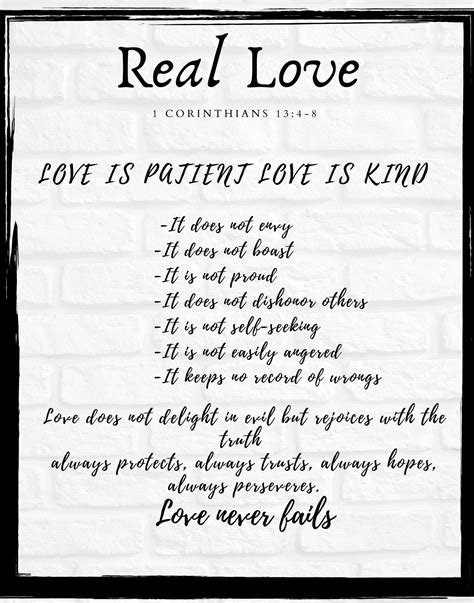 Real Love Bible 1 Corinthians 13:4-8, Definition of Love, Bible Scripture - Etsy