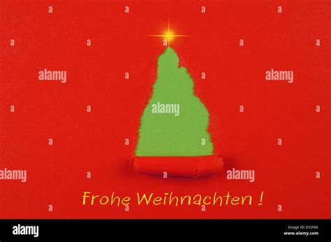 German Merry Christmas card Stock Photo - Alamy