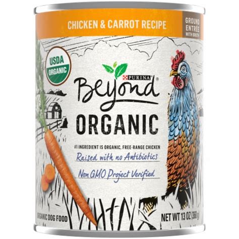 Purina Beyond Organic Wet Dog Food, Organic Chicken & Carrot Adult Recipe Ground Entrée With ...