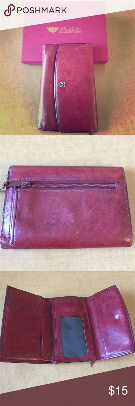 Bosca Red Leather Wallet | Leather wallet, Wallet, Leather