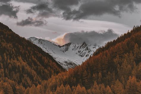 Photography of a snowy mountain during sunset | Pixeor – Large ...