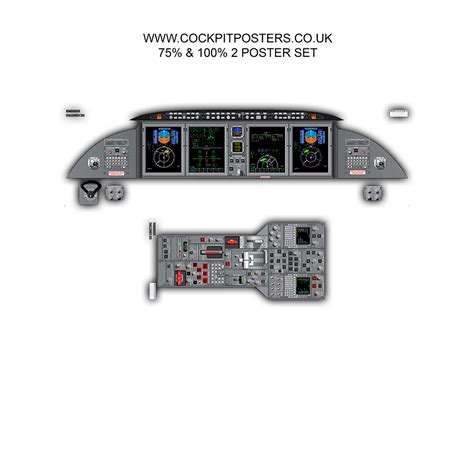 Bombardier Challenger 300 Cockpit Poster | CockpitPosters.co.uk