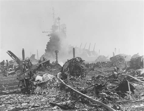 A Ceremony for the Fallen: Aftermath of a Kamikaze Attack