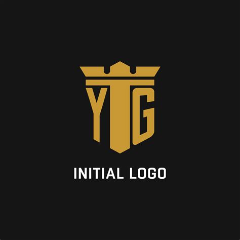 YG initial logo with shield and crown style 24305012 Vector Art at Vecteezy